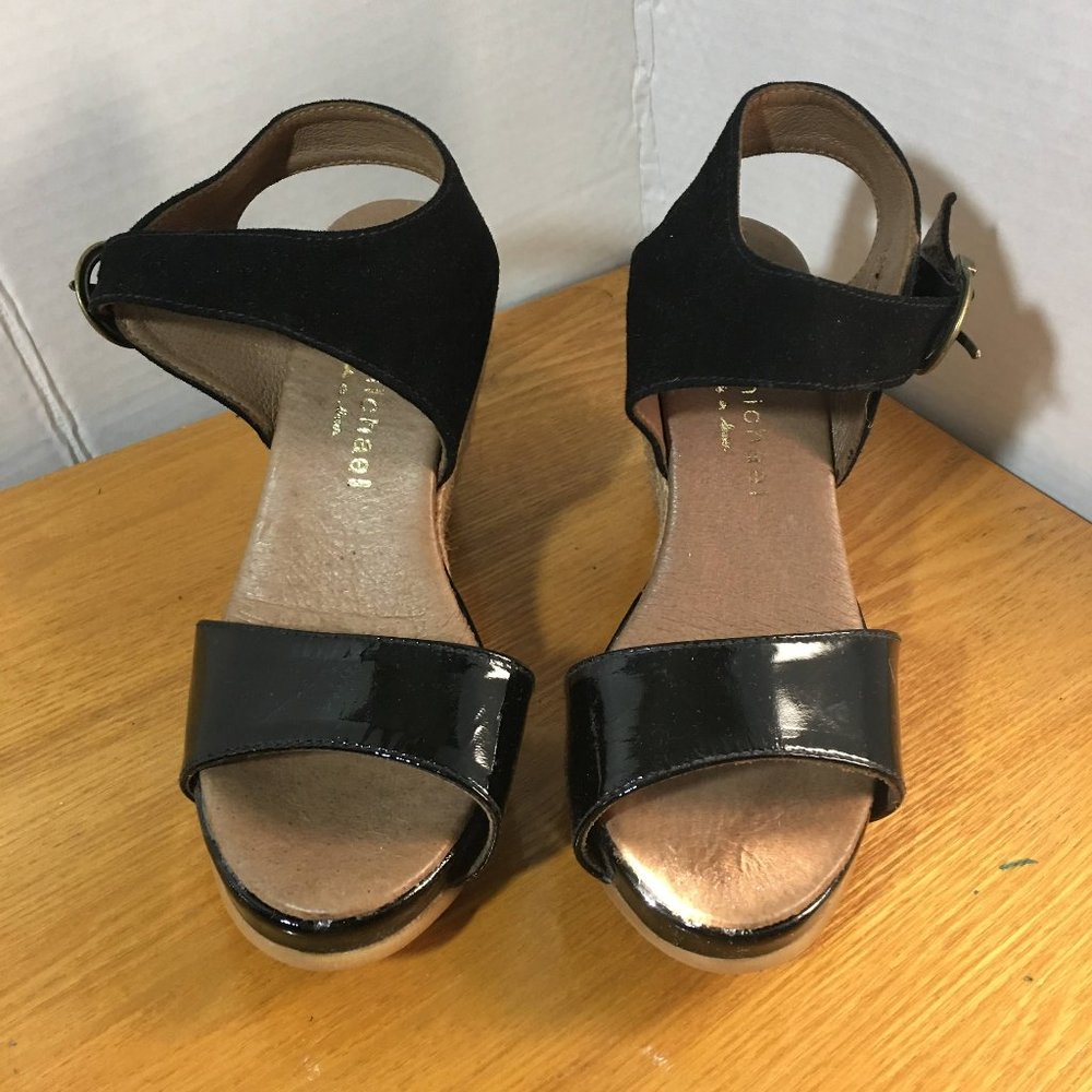 Imported anklestrap  black espadrille  size 6